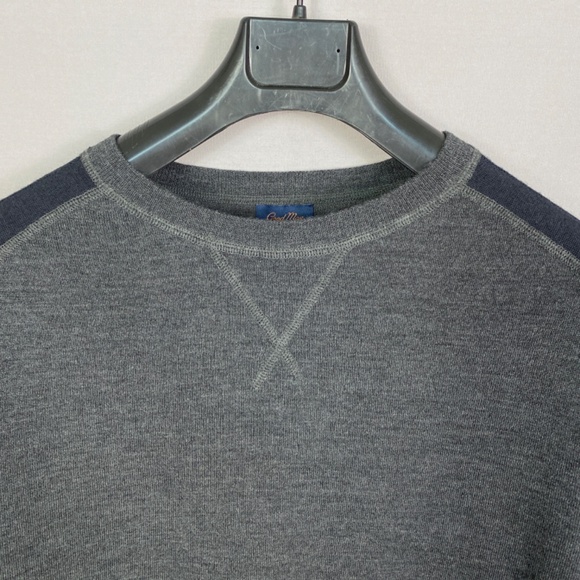 Goodman Brand Mens Long Sleeve Wool Sweater in Charcoal Heather Size XXL - Picture 3 of 9